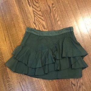 Zara Olive Green Mini Skirt